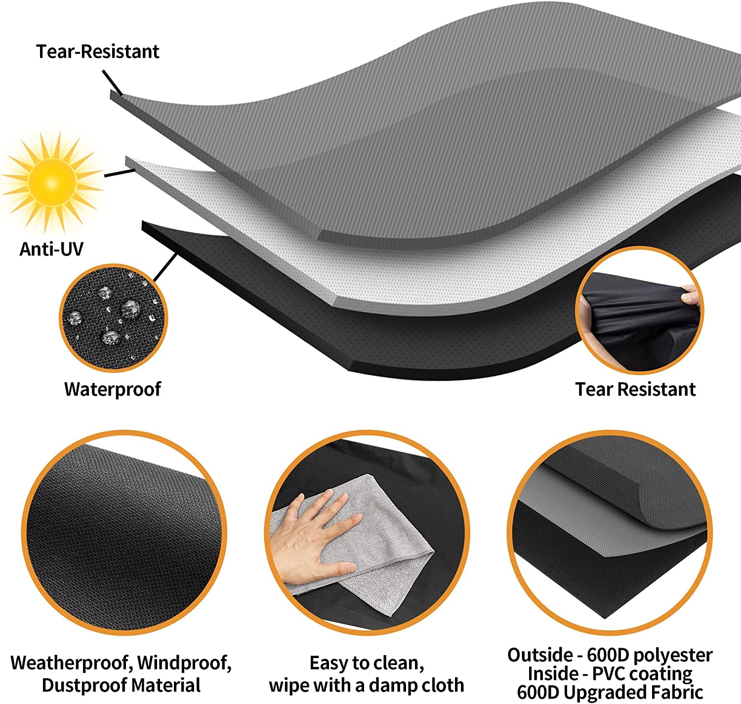 NEXCOVER Grill Cover - Compatible with Masterbuilt Gravity Series 560 Digital Charcoal Grill, Waterproof Smoker Cover, Heavy Duty BBQ Cover, Fade Resistant Barbecue Cover, Anti-Uv & Weather Resistant.