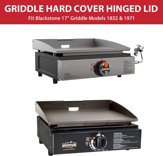 Grill Lid for Blackstone 17 Inch Griddle, Griddle Hood Hard Cover with Temperature Gauge for Blackstone 1832 1971 1814 1650 1900 & Blackstone Adventure Griddle, 17" Flat Top Griddle Lid