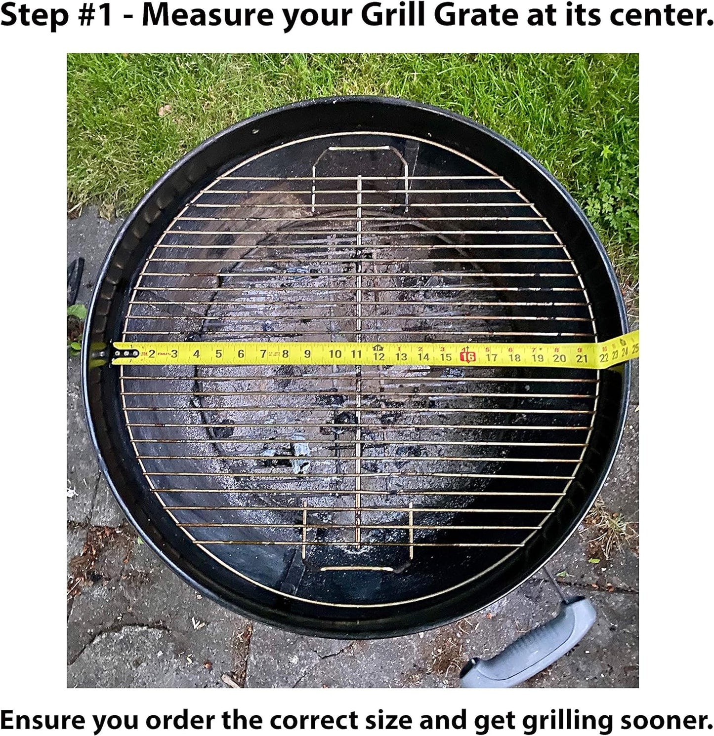24" Replacement BBQ Grill Grate Griddle/Grate Combo W/ 3" Risers. Compatible with Kamado, Green Egg, Acorn, Other round Grills
