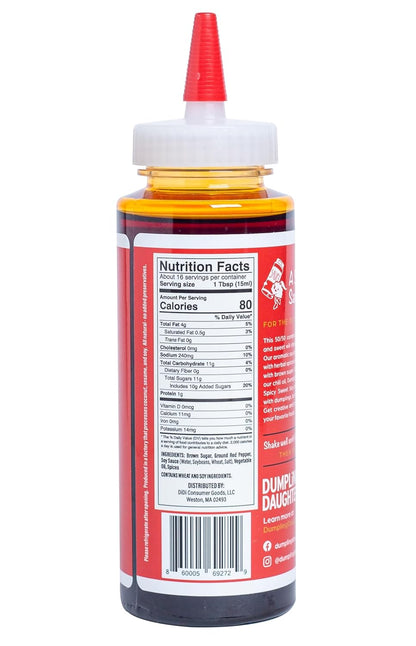 Dumpling Daughter - Spicy Sweet Soy Sauce (8 Oz) - Brown Sugar Sweetened Dumplings Sauce Balanced with Spicy Chili Oil - the Perfect Asian Dipping Sauce