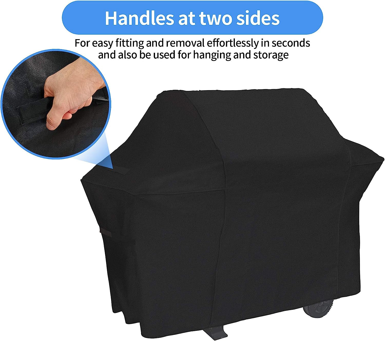 NEXCOVER Grill Cover, 64 Inch Waterproof BBQ Cover, 600D Heavy Duty Gas Grill Cover,Rip Resistant Barbecue Cover for Weber,Brinkmann, Char Broil, Holland (64 Inch)