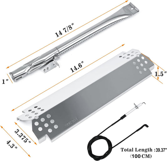 304 Stainless Steel Grill Parts Kit for Home Depot Nexgrill 720-0830H, 5 Burner 720-0888 720-0888N 720-0888S Gas Grill, Grill Burner, Heat Plate Replacement Parts