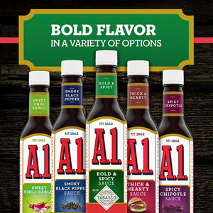 A.1. Bold & Spicy Sauce with Tabasco (10 Oz Bottle)