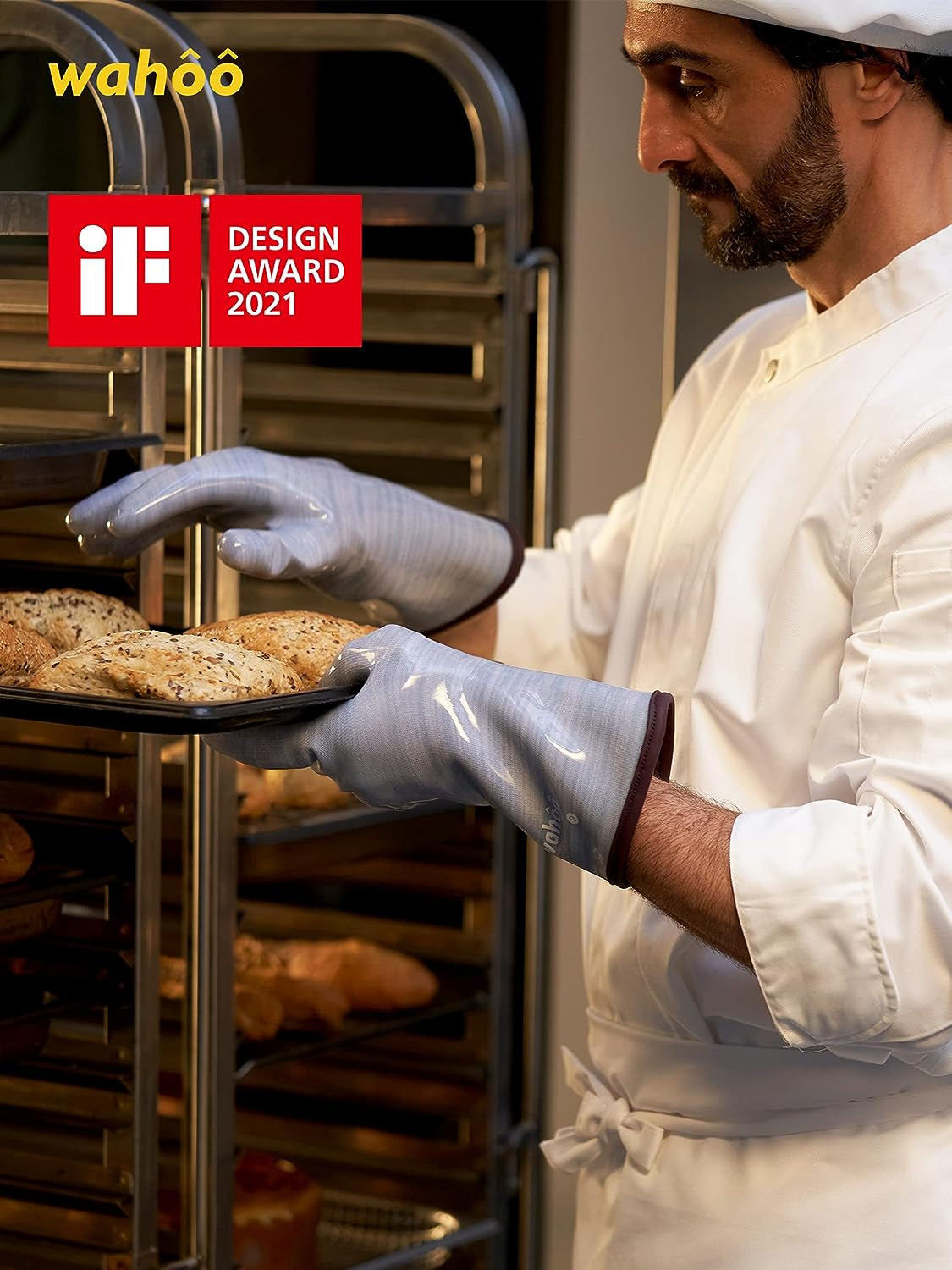 Wahoo Liquid Silicone Smoker Oven Gloves, Food-Contact Grade, Heat Resistant Gloves for Cooking, Grilling, Baking, Purple, L/9