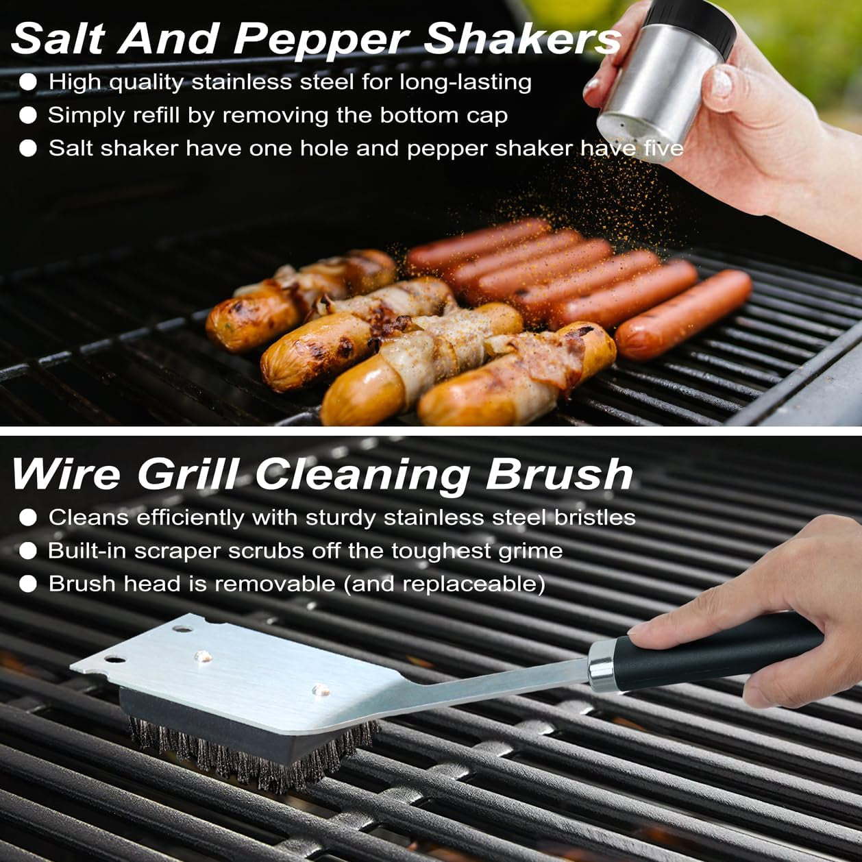 22PCS Heavy Duty BBQ Grill Accessories Set, Non-Slip Grill Tools for Outdoor Grill Set Thicker Stainless Steel Grill Utensils Set, Deluxe Grilling Set with Aluminum Case Ideal Gifts for Men Dad