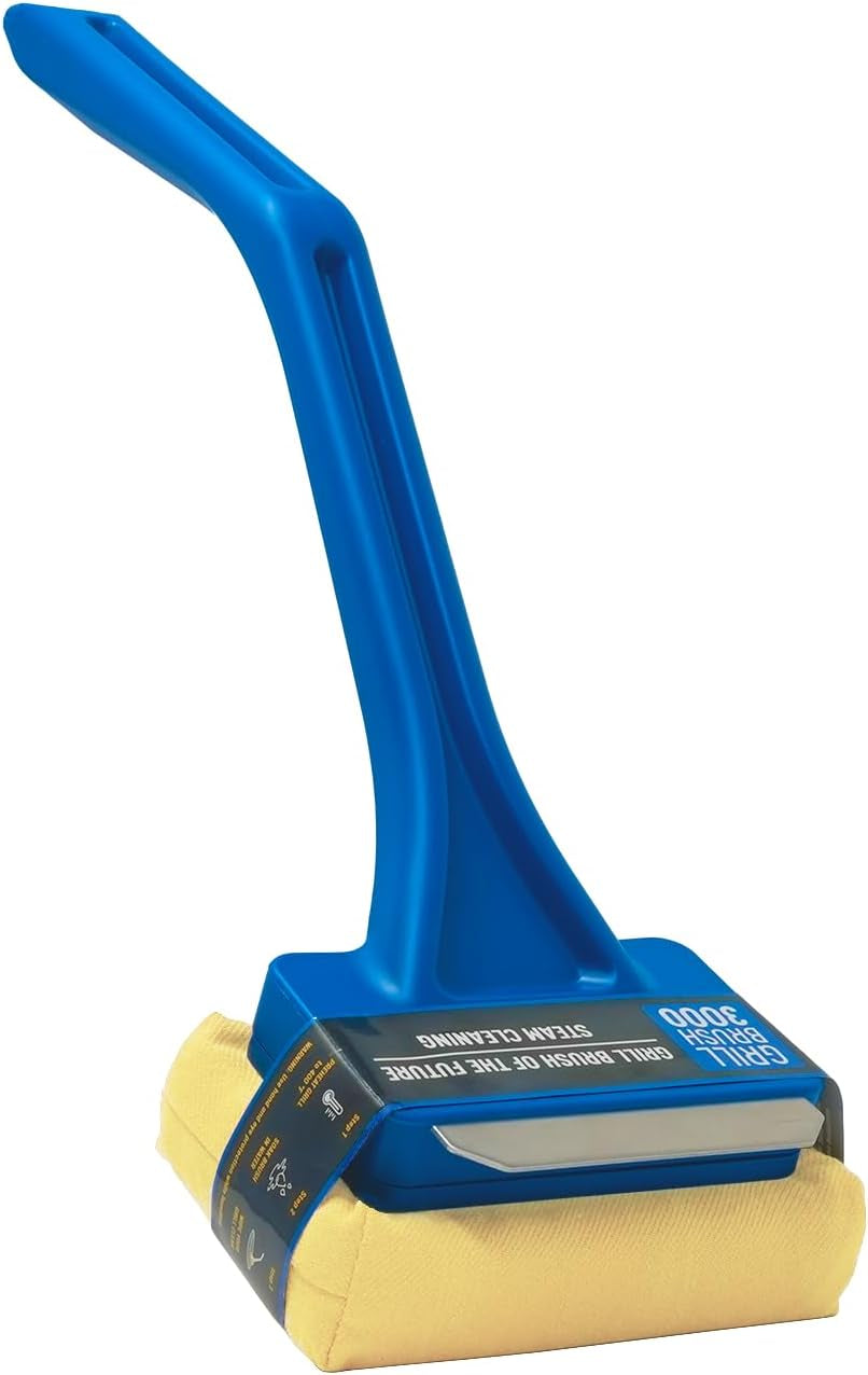 BBQ Replaceable Scraper Cleaning Head, Bristle Free - Safe, Durable and Unique Scraper Tools for Cast Iron or Stainless-Steel Grates, Barbecue Cleaner (GB3000)