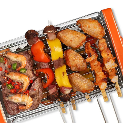 Image of 12PCS Kabob Skewers 15 Inch Long Stainless Steel Shish Kebob Sticks Flat Metal BBQ Barbecue Skewer Wide Reusable Grilling Ske