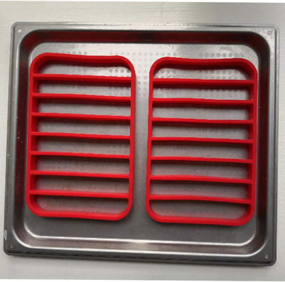 Fivebop 2 Pack Silicone Roasting Racks Non Stick Easy-Clean Cooling Rack for Cooking Baking Steaming (2Pack-Red)