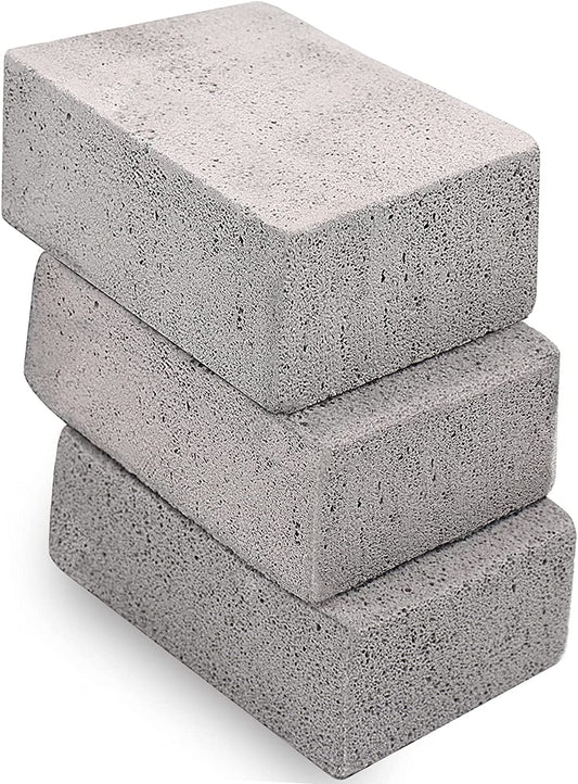 3Pack Grill Cleaning Brick Block Brick-A Magic Stone Pumice Griddle Grilling Cleaner Accessories for BBQ Grills, Racks, Flat Top Cookers