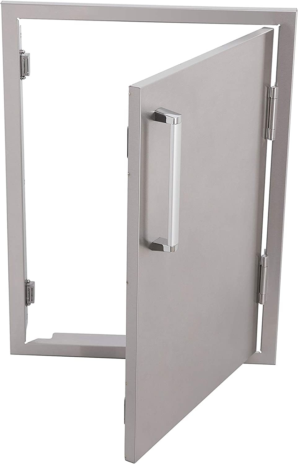 Bonfire Outdoor Kitchen BBQ Access Door,17 X24 Inch,304 Stainless Steel Single Vertical Door for Grilling Station or BBQ Island,Silver,17X24″ Vertical,None