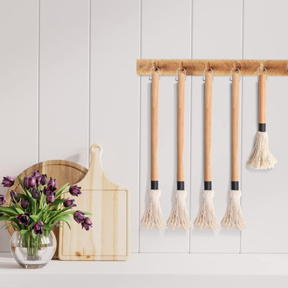 Safbbcue Barbecue Sauce Basting Brushes Mops for Grilling Ribs, Chicken, Brisket, and Other Meats Spreading Marinade/Oil, Easy to Use and Clean -18", 4Pcs