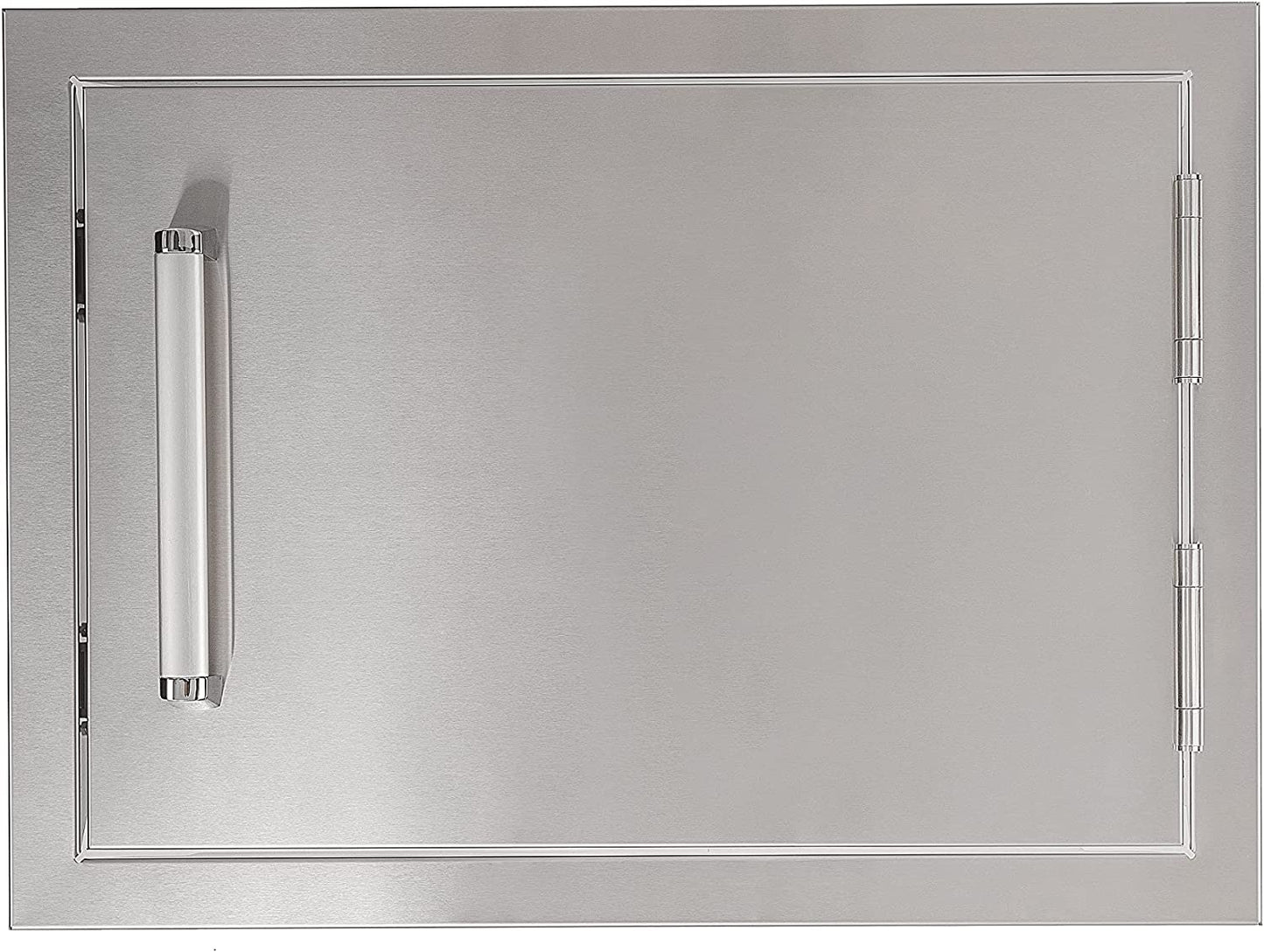Outdoor Kitchen BBQ Access Door,20X14 Inch,304 Stainless Steel Single Horizontal Door for Grilling Station or BBQ Island, Silver (CBASDH2014), 20X14 in Horizontal