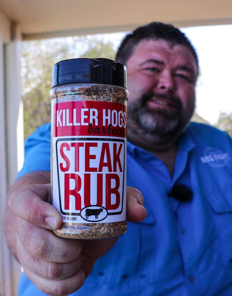 Killer Hogs Steak Rub | Championship BBQ and Grill Seasoning for Beef, Steak, Burgers, and Chops | Salt, Pepper, Herbs, and Spices | 11 Ounces