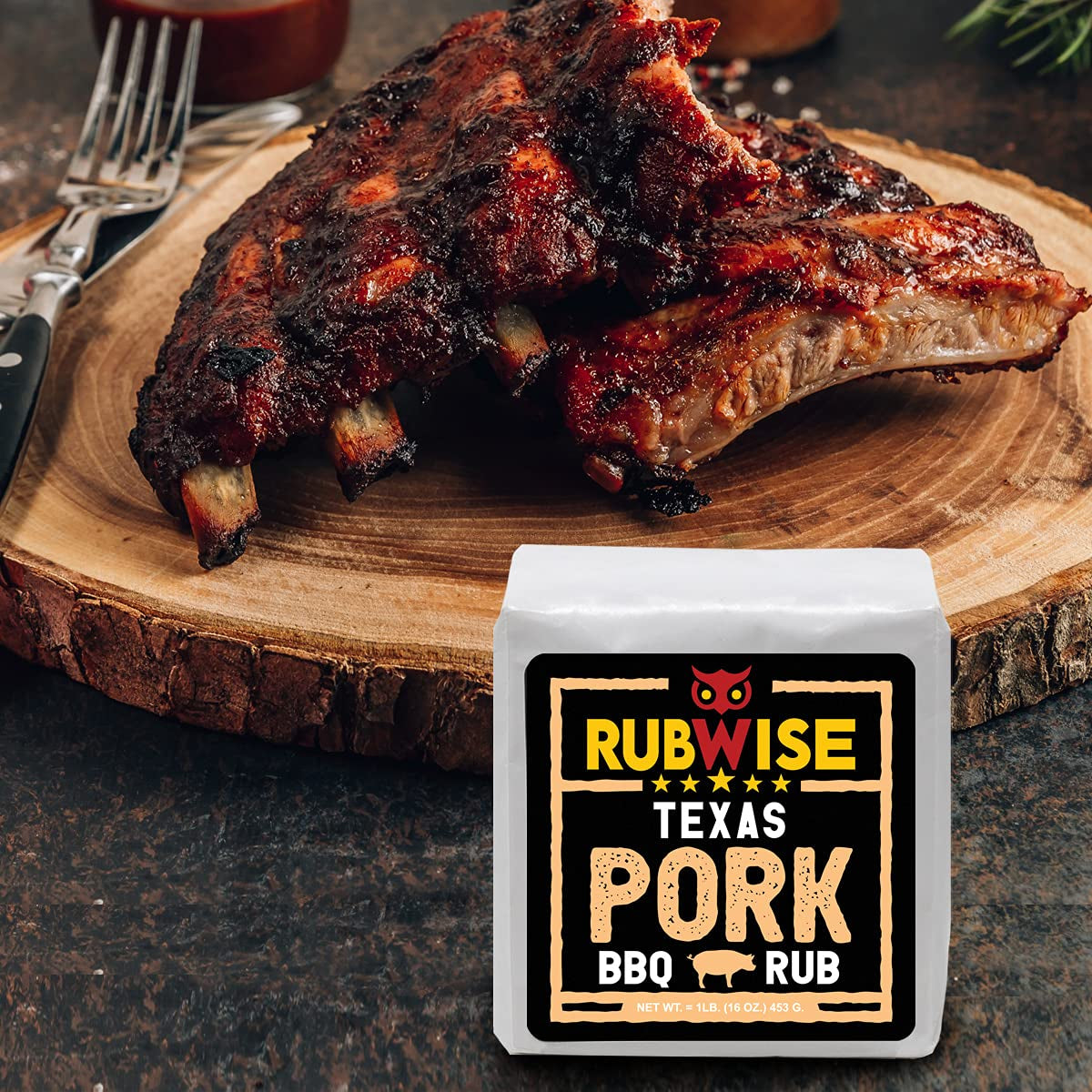 Texas Style Brisket Rub & Pork Rub by Rubwise | BBQ Rub & Spices for Smoking & Grilling | Dry Rubs | Great on Brisket, Steaks, Ribs, Burgers, Chops, Pork Butt, Tenderloin & More (1Lb Each)