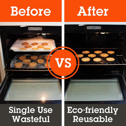 Grilling Mat 2 Pack (13.25"X18")- Heavy Duty 100% Non-Stick Reusable BBQ Grilling Sheet & Pan Liner - Use in Outdoor Barbecue Grill & Indoor Oven - Heat Safe up to 500° F - Great Gift for Father'S Day