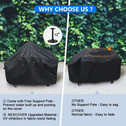 NEXCOVER 28 Inch Griddle Cover | for Blackstone 28 Inch 2 Burner Griddle Cooking Station | Waterproof Heavy Duty Gas Grill Cover | 600D Polyester Anti-Uv Canvas Flat Top BBQ Cover with Support Pole.