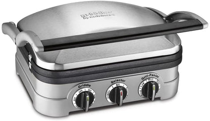 Panini Press, Stainless Steel Griddler, Sandwich Maker & More, 5-IN-1, GR-4NP1