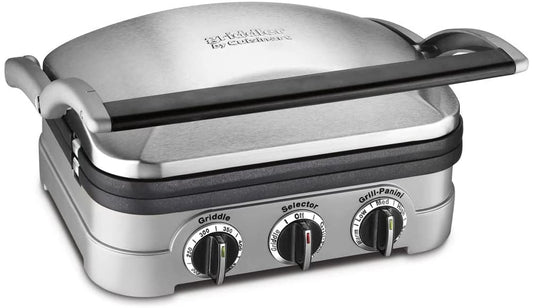 Panini Press, Stainless Steel Griddler, Sandwich Maker & More, 5-IN-1, GR-4NP1
