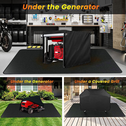 Extra Large 80X48 Inch Grill Mat for Outdoor under BBQ, Griddle, Charcoal, Flat Top, Smoker, Stove, Wood Deck & Patio Protective Mat, Indoor Fireplace Mats, Front Back Sides Fireproof Waterproof Pad