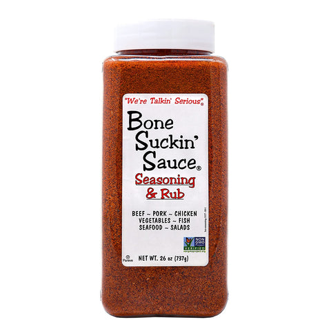 Image of Bone Suckin' Seasoning & Rub, Original Blend, 26 Oz - Grilling Rubs, Dry Pork Rub, Gluten-Free, Non-Gmo, Kosher, Great on Ribs, Pork, Beef, Chicken, Seafood, Pasta, Vegetables & Even Popcorn! No Msg - 1 Pc