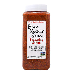 Bone Suckin' Seasoning & Rub, Original Blend, 26 Oz - Grilling Rubs, Dry Pork Rub, Gluten-Free, Non-Gmo, Kosher, Great on Ribs, Pork, Beef, Chicken, Seafood, Pasta, Vegetables & Even Popcorn! No Msg - 1 Pc