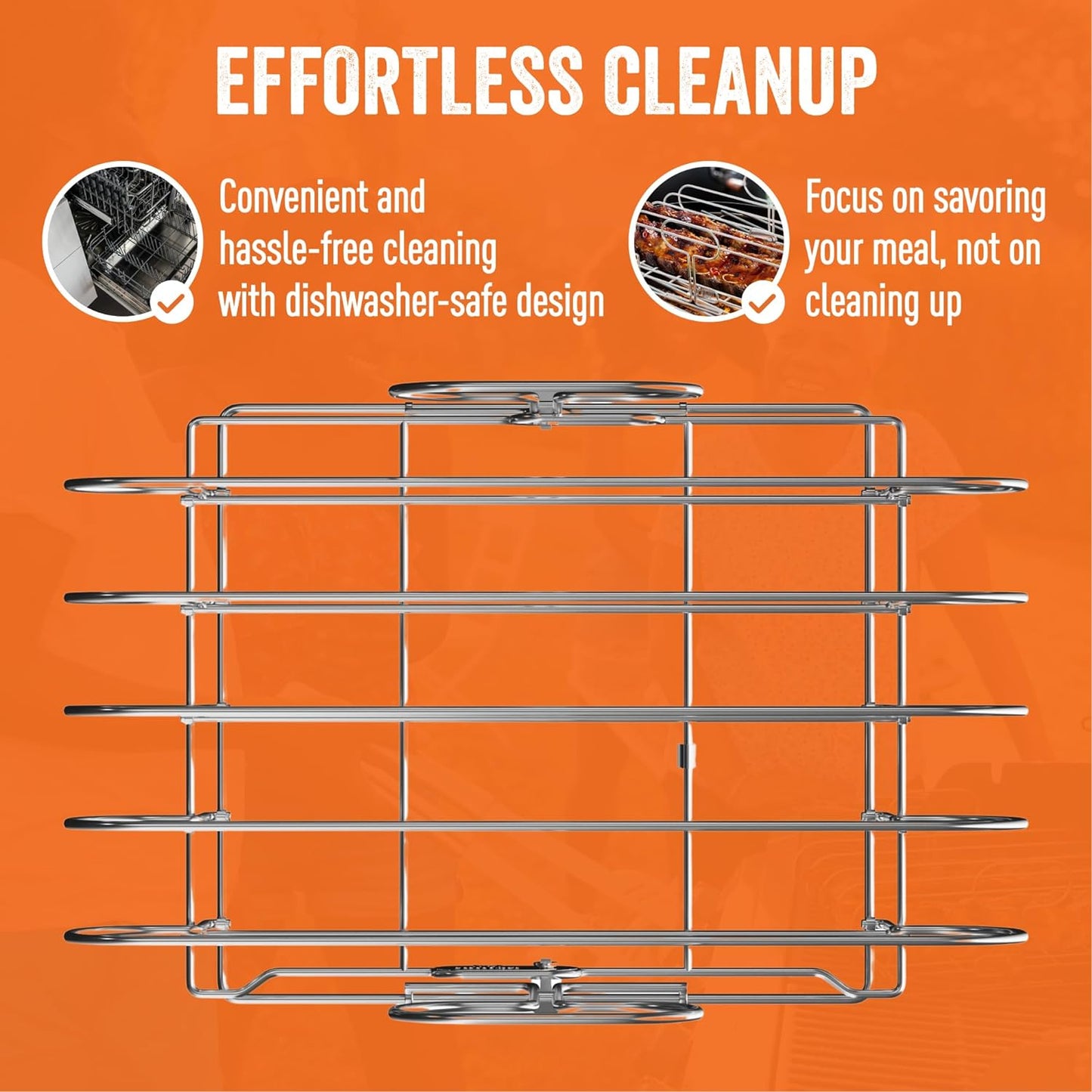 Yukon Glory Rib Racks for Grilling and Smoking | Rib Grilling Rack | Rib Holder for Smoker | BBQ Rib Rack | Grill Rack for Outdoor Grill | Grilling Accessories | BBQ Accessories