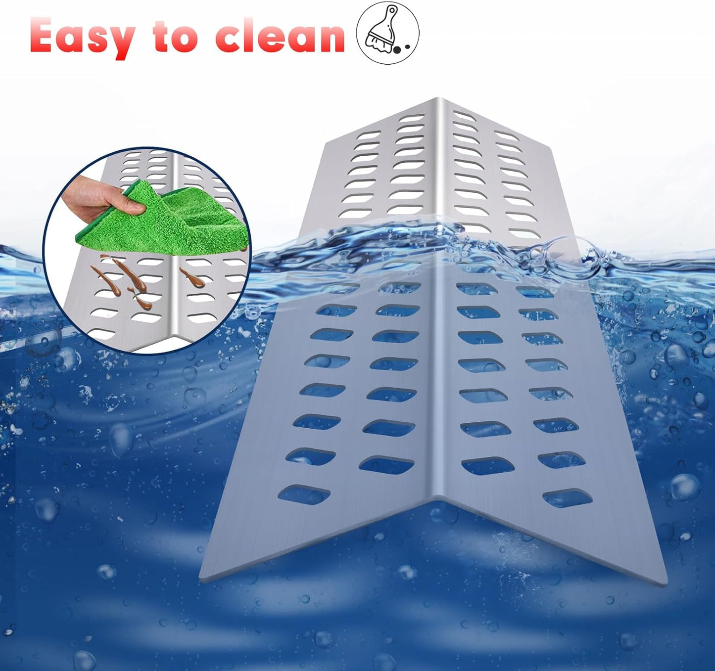 Cozilar Grill Heat Shield Heat Plates for Bull Grill Replacement Parts 16631,16521, 16670, Cal Flame Replacement Parts, Bull Brahma, G Series 5 Burner Grill G5 BBQ18G05, Burner Covers BBQ Accessories