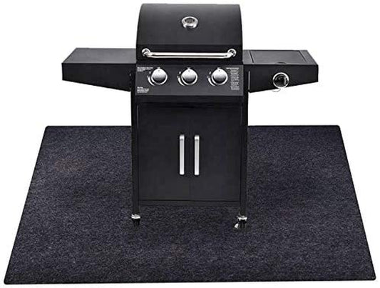 Under the Grill Protective Deck and Patio Mat, 36 X 48 Inches, Use This Absorbent Grill Pad Floor Mat for Your BBQ Grilling Gear Gas Electric Grill without Grease Splatter and Other Messes