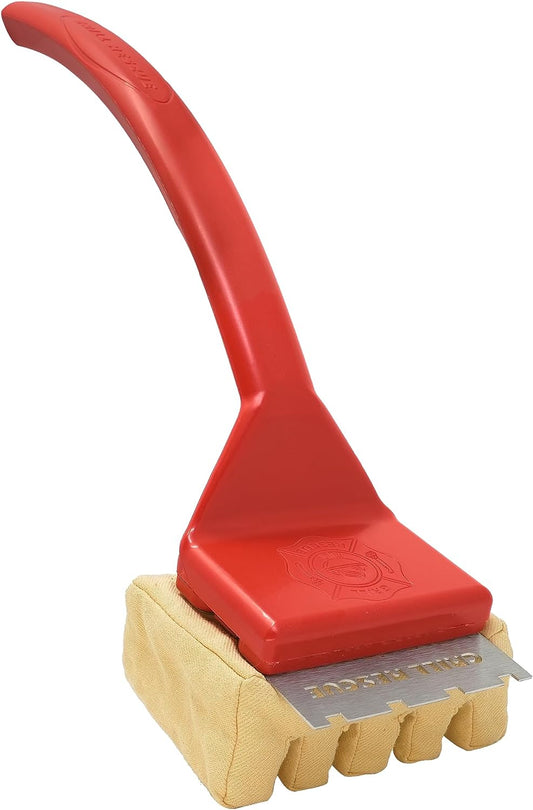 BBQ Replaceable Scraper Cleaning Head, Bristle Free - Durable and Unique Scraper Tools for Cast Iron or Stainless-Steel Grates, Barbecue Cleaner (Grill Grate Brush with Scraper)