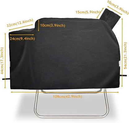 DC Grill Cover for Green Mountain Grill Davy Crockett Grill GMG-4012, All- Weather Resistant Outdoor Patio BBQ Wood Pellet Grill Cover，Black
