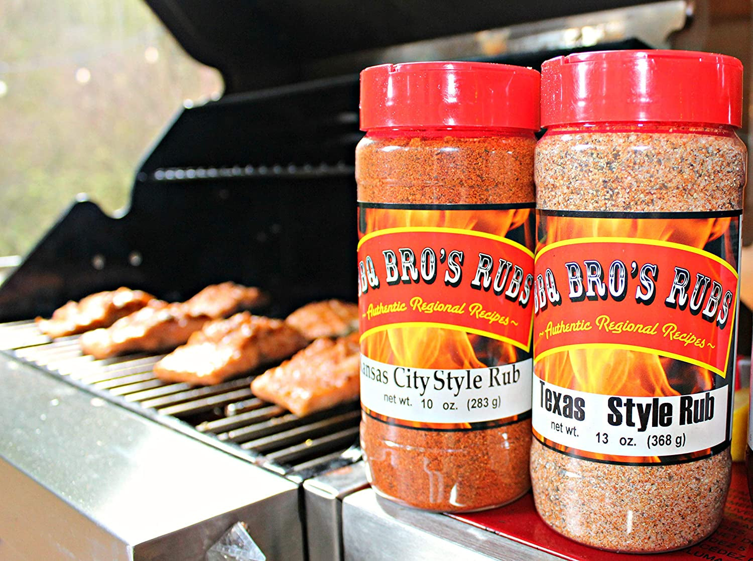 BBQ BROS RUBS (Western Style) - Ultimate Barbecue Spices Seasonings Set - Use for Grilling, Cooking & Smoking - Meat Rub, Dry Marinade, Rib Rub & Meat Seasoning - Great On; Steak, Chicken, Pork, Beef, Brisket - Backed with 100% Customer Guarantee