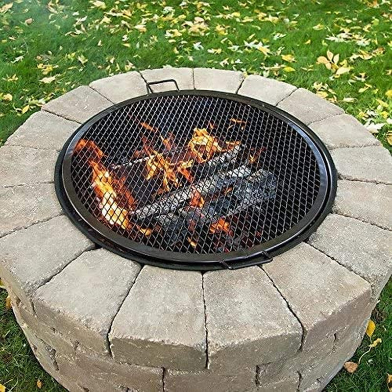 Fire Pit Grilling Grate - High Temperature round Outdoor Cooking BBQ Firegrate for Outdoor Pits and Campfire - 34”