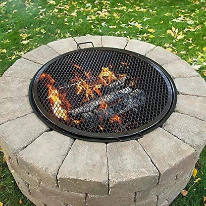 Fire Pit Grilling Grate - High Temperature round Outdoor Cooking BBQ Firegrate for Outdoor Pits and Campfire - 34”