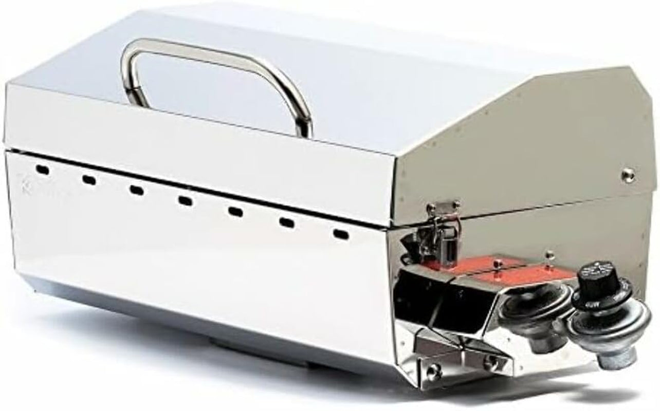 Stow and Go Propane Tabletop and Mountable Grill - Stainless Steel Gas Grill with Foldable Legs | Great for Camping, Boating, Picnics, Barbeques & More |13,000 Btus - (58130)