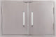 Outdoor Kitchen Double Access Doors,33X22 Inch BBQ Grill Doors,Full 304 Stainless Steel Cabinet ,Silver (CBADD-NEW-S)