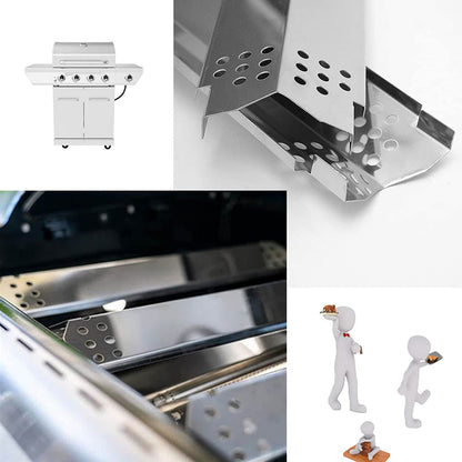 Professional title: "Premium Stainless Steel Grill Replacement Parts for Nexgrill 4-Burner Models 720-0830H, 720-0888N/S, 720-0783E, 720-0830X - Includes Grill Burner, Heat Plates, and Igniter Kit - Compatible with Home Depot Nexgrill"
