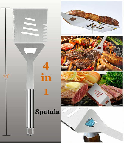 Grill Utensils Set,Bbq Grilling Accessories, Grill Set Gifts for Men Grill Tools, Barbeque with Apron, Stainless Steel Grill Kit Set Gifts for Men or Dad,Outdoor Camping Best Gifts (Style 2)