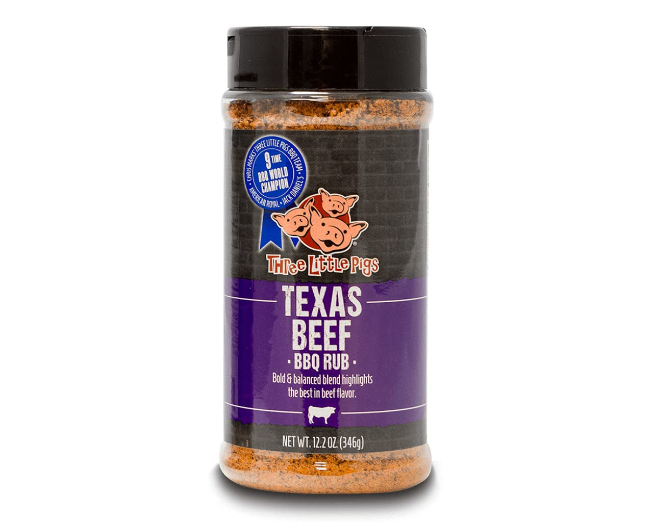 Three Little Pigs Texas Beef BBQ Rub Large 12.2 Oz