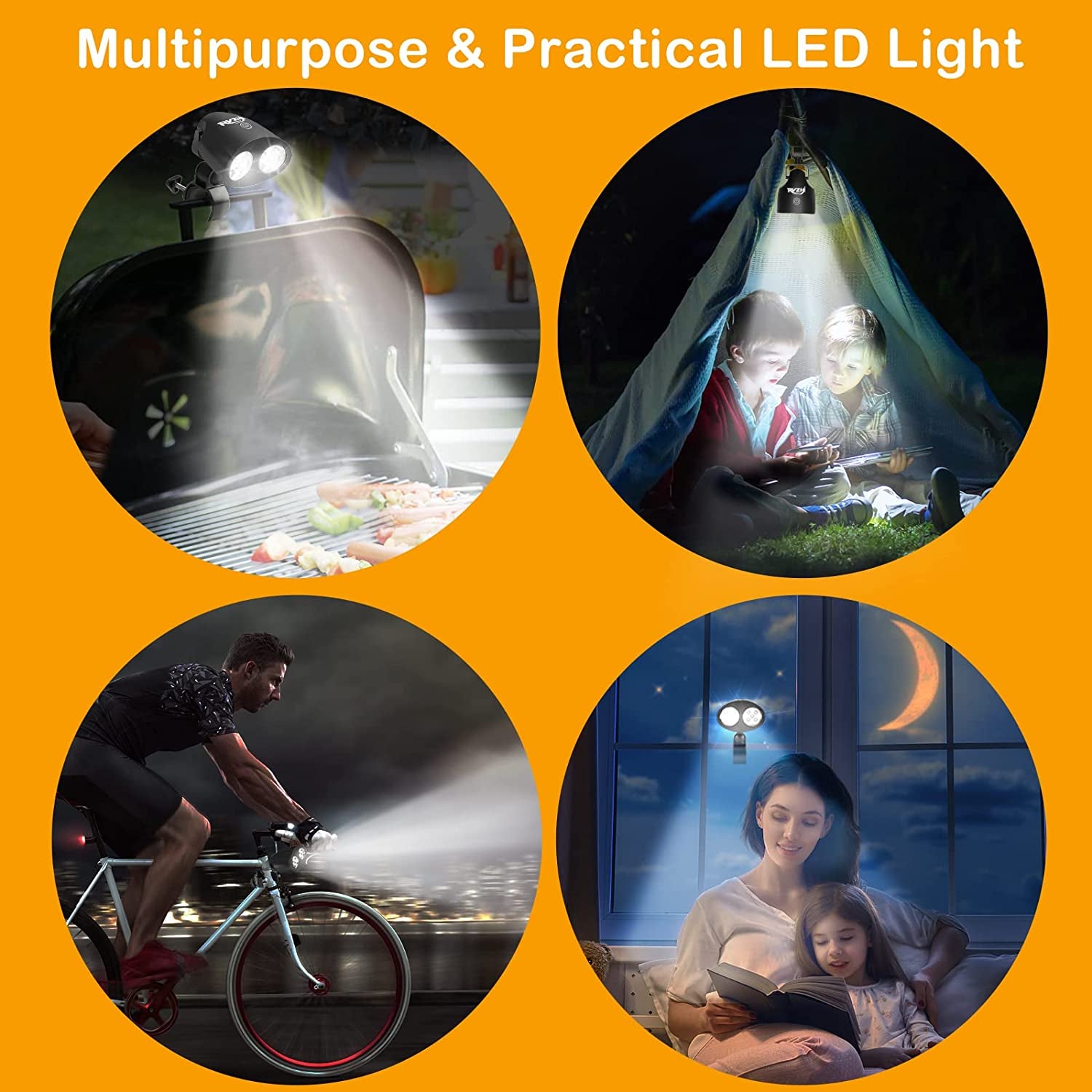 Grill Light BBQ Accessories - Upgraded Waterproof Grilling Accessories for Outdoor Grill, Smoker Accessories Grilling Gifts for Men Women Dad, Flexible BBQ Light with 10 Super Bright LED Lamps