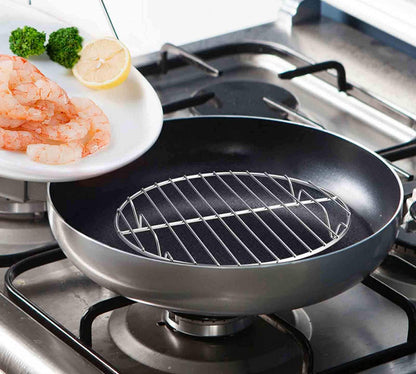 Teamfar round Cooling Rack Set of 2, 9 Inch round Rack Baking Steaming Roasting Rack Set Stainless Steel, Healthy & Dishwasher Safe, Mirror Finish & Rust Free