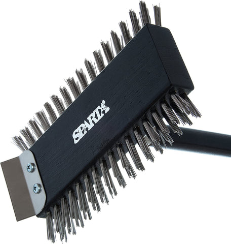 Image of 4029000 Stainless Steel Grill Brush, Grill Scraper with Metal Bristles, 30.5 Inches, Black