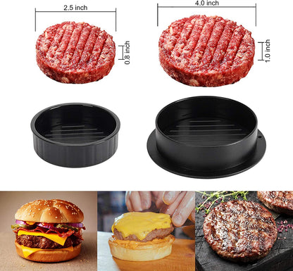 Hamburger Press Patty Maker, Burger Press, 3 in 1 Non-Stick Meat Beef Veggie Hamburger Mold, Kitchen Gadgets to Make Patty for Stuffed Slider BBQ Barbecue Grilling