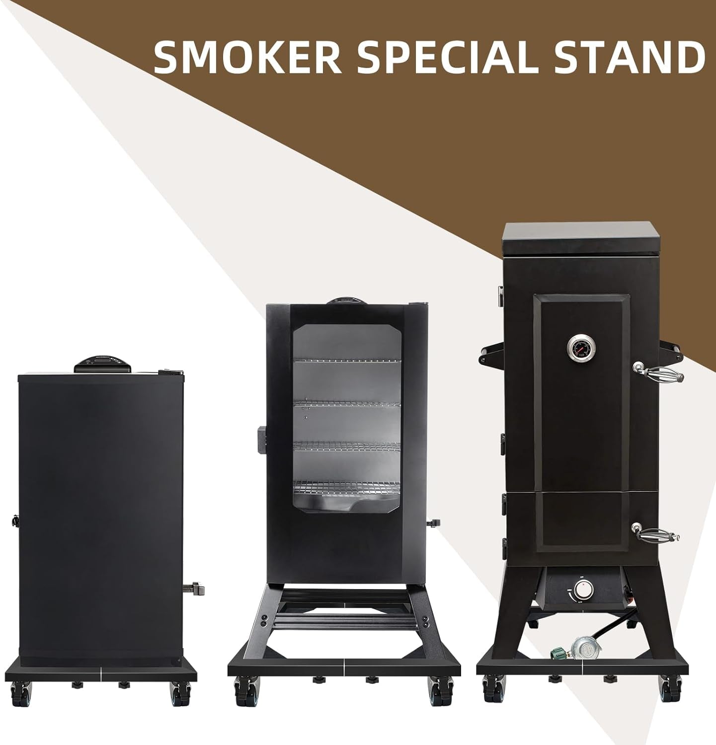 Heavy Duty All Steel Smoker Stand，Electric Smoker&Vertical Electric Smoker&Digital Electric Smoker Universal Mobile Stand Base