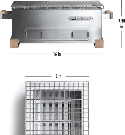 MG-168 Yakitori Tabletop Charcoal Griller-Mini Japanese Style Hibachi