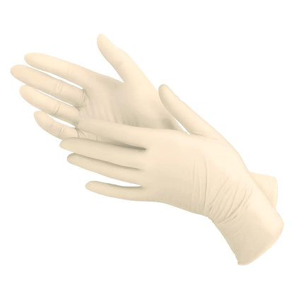 Disposable Latex Gloves for Kitchen and Cleaning Powder Free Size Large, 100