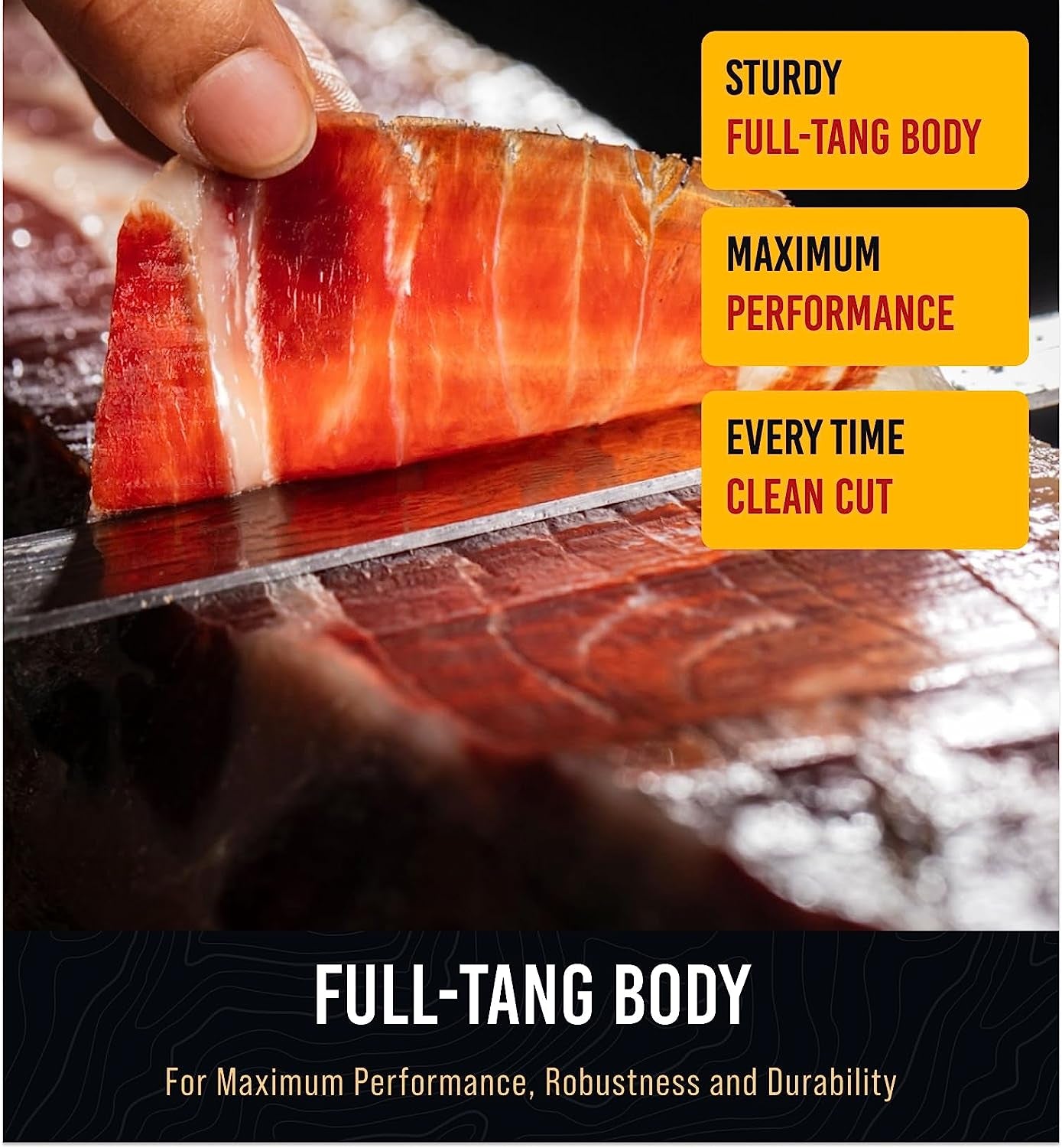 Slicex Classic Brisket Slicing Knife - Razor Sharp 12" Carving Knife for Meat - Premium German Steel Meat Carving Knife Full Tang - Slicing Knife for Meat Cutting, Meat Slicing Knife - Great Dad Gift