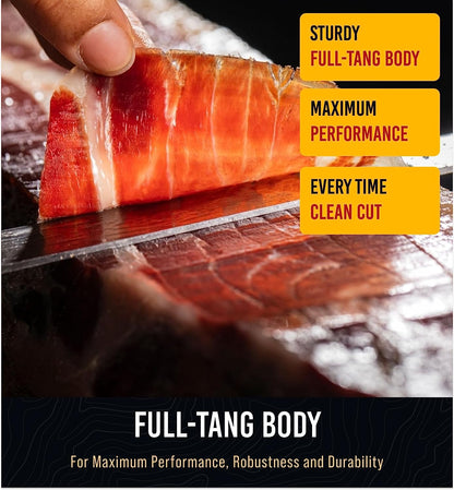 Slicex Classic Brisket Slicing Knife - Razor Sharp 12" Carving Knife for Meat - Premium German Steel Meat Carving Knife Full Tang - Slicing Knife for Meat Cutting, Meat Slicing Knife - Great Dad Gift