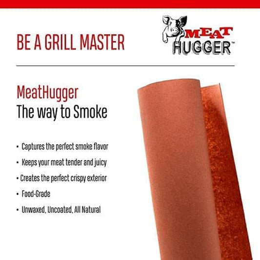 Pink Butcher Paper Roll with Dispenser Box - 17.25 Inch by 175 Foot Roll of Food Grade Peach BBQ Butcher Paper for Smoking Meat - Unbleached, Unwaxed and Uncoated Kraft Paper Roll - Made in the USA