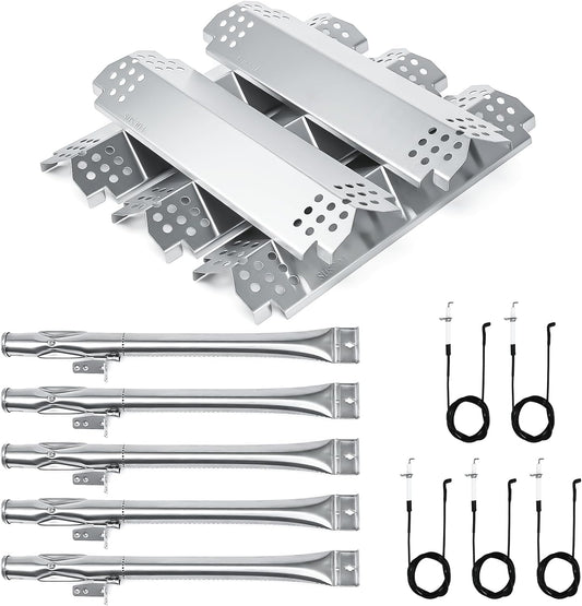 304 Stainless Steel Grill Parts Kit for Home Depot Nexgrill 720-0830H, 5 Burner 720-0888 720-0888N 720-0888S Gas Grill, Grill Burner, Heat Plate Replacement Parts
