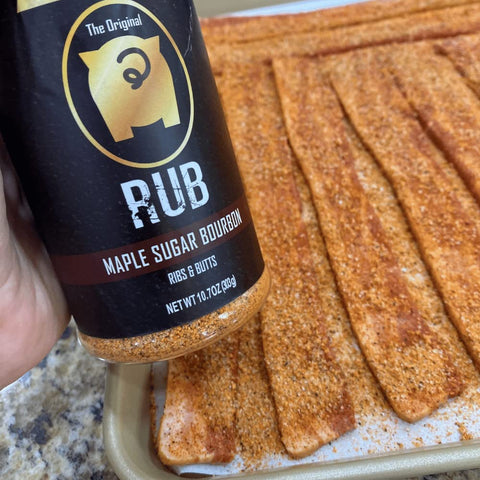 Image of Maple Sugar Bourbon Rub | BBQ Rub for Pork, Bacon, Ham, Butts, Chops and Ribs | Runnin’ Wild Foods, 10.7 Ounces